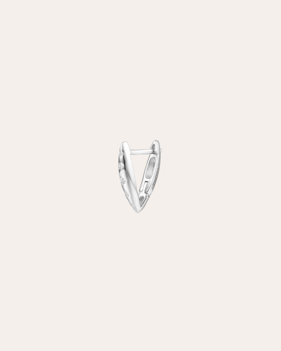 heylove PENDIENTES PENDIENTES TRIANGLE CZ HOOPS 14/16/20 MM