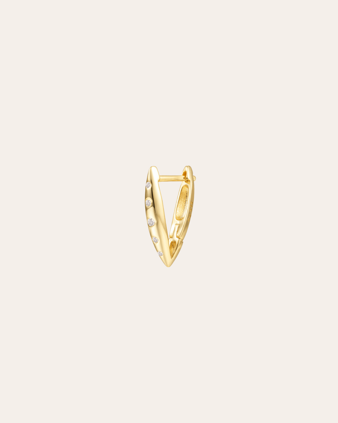 heylove PENDIENTES PENDIENTES TRIANGLE CZ HOOPS 14/16/20 MM