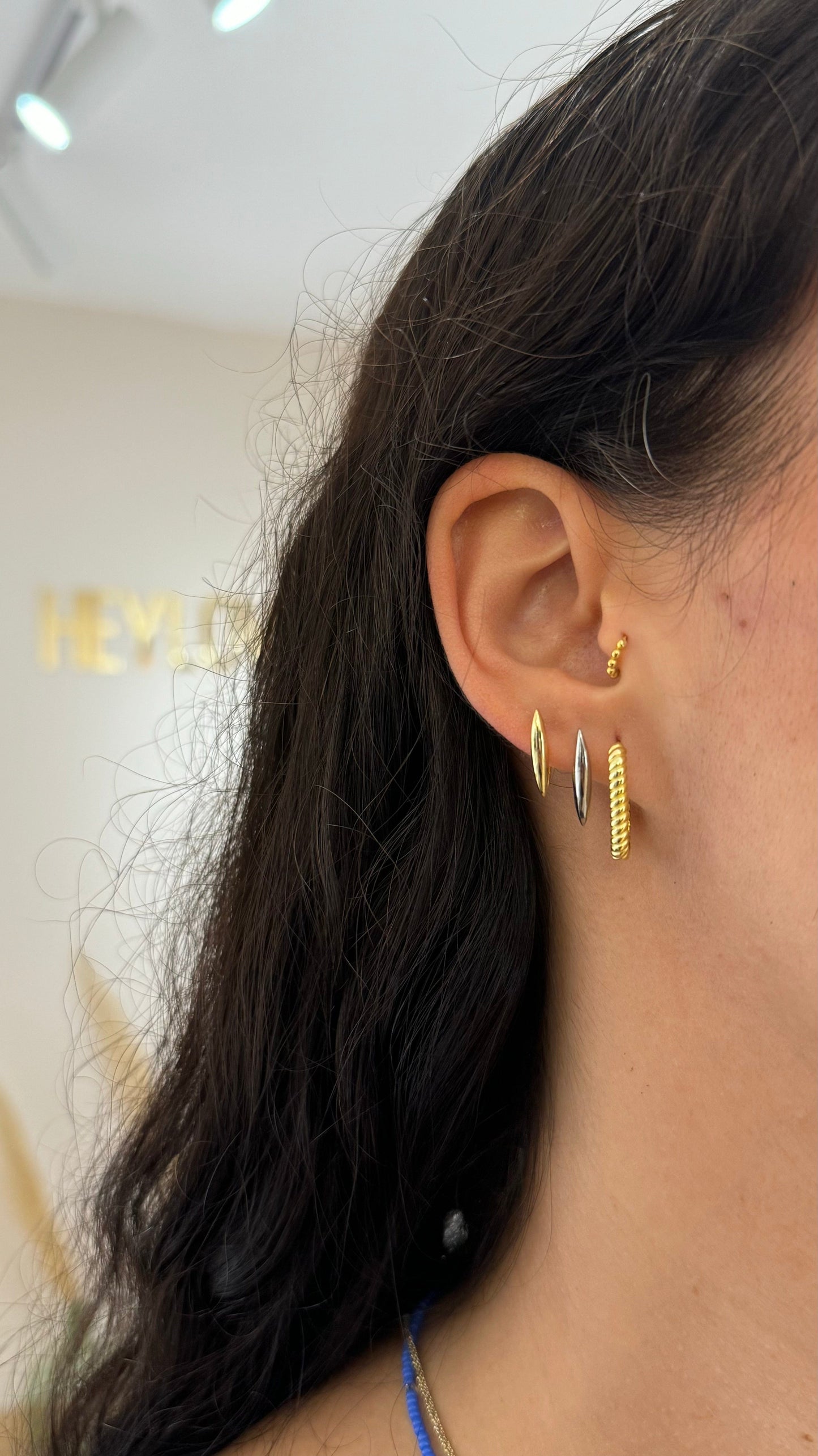 heylove PENDIENTES PENDIENTES TRIANGLE HOOPS 14/16/20 MM