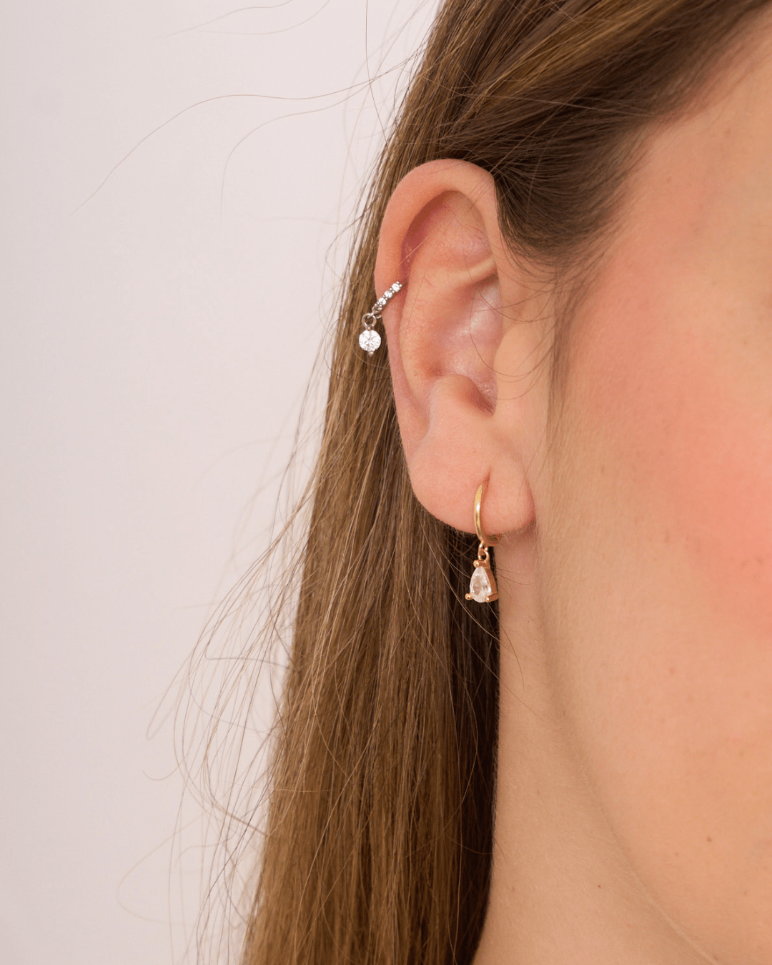 heylove PENDIENTES PIERCING ONE MINI CZ HOOP