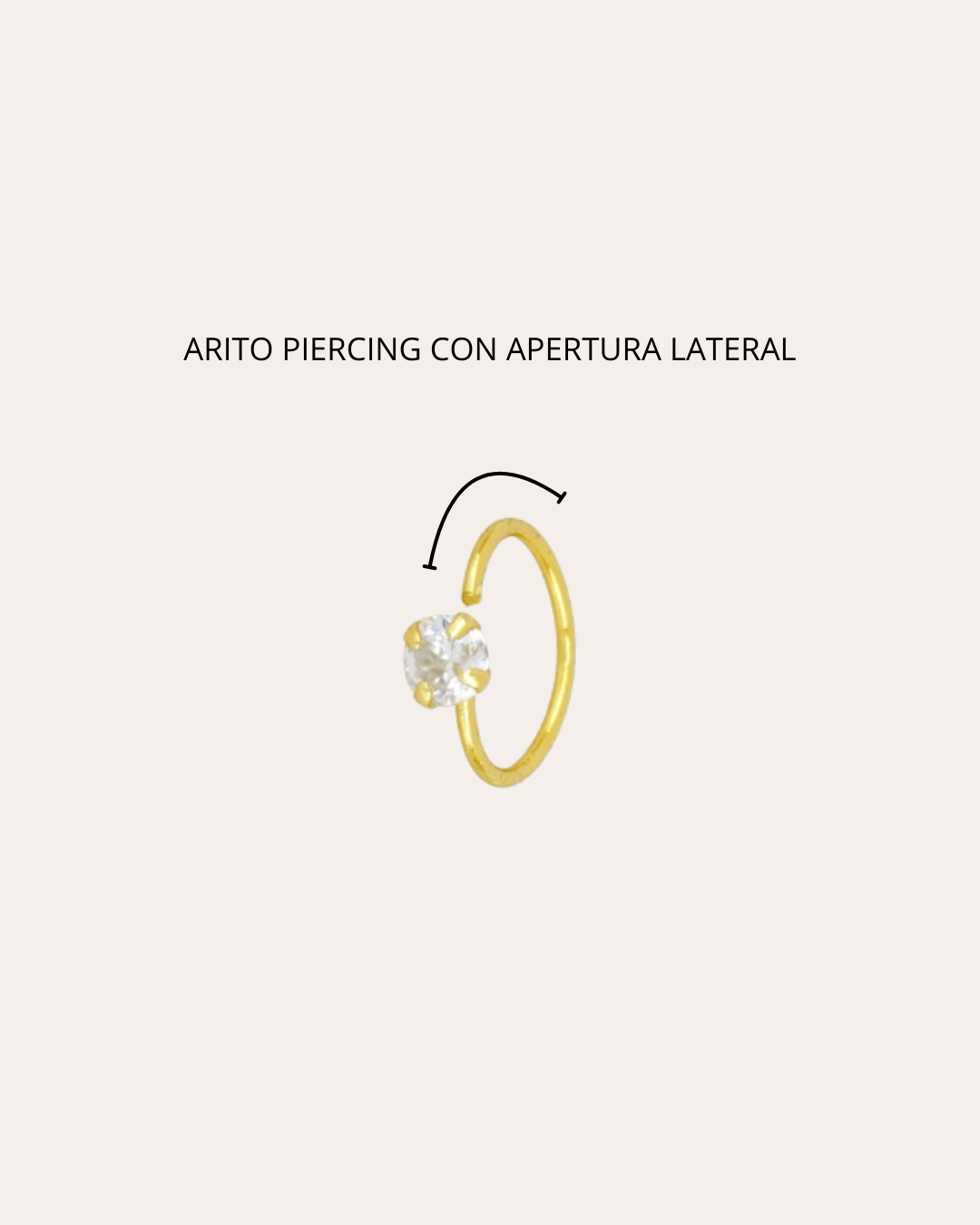 heylove PIERCING PIERCING MINI THIN CZ DOT HOOP 8 MM