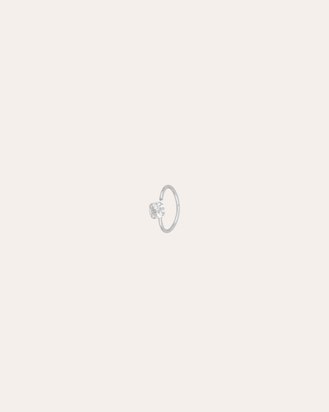 heylove PIERCING PIERCING MINI THIN CZ DOT HOOP 8 MM