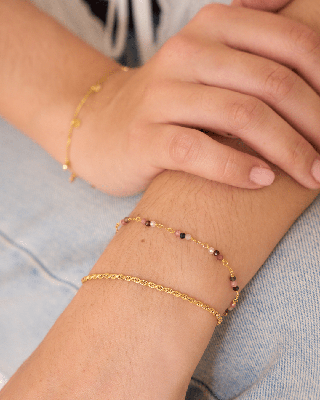 heylove PULSERAS PULSERA CHAIN MINERALES TURMALINA