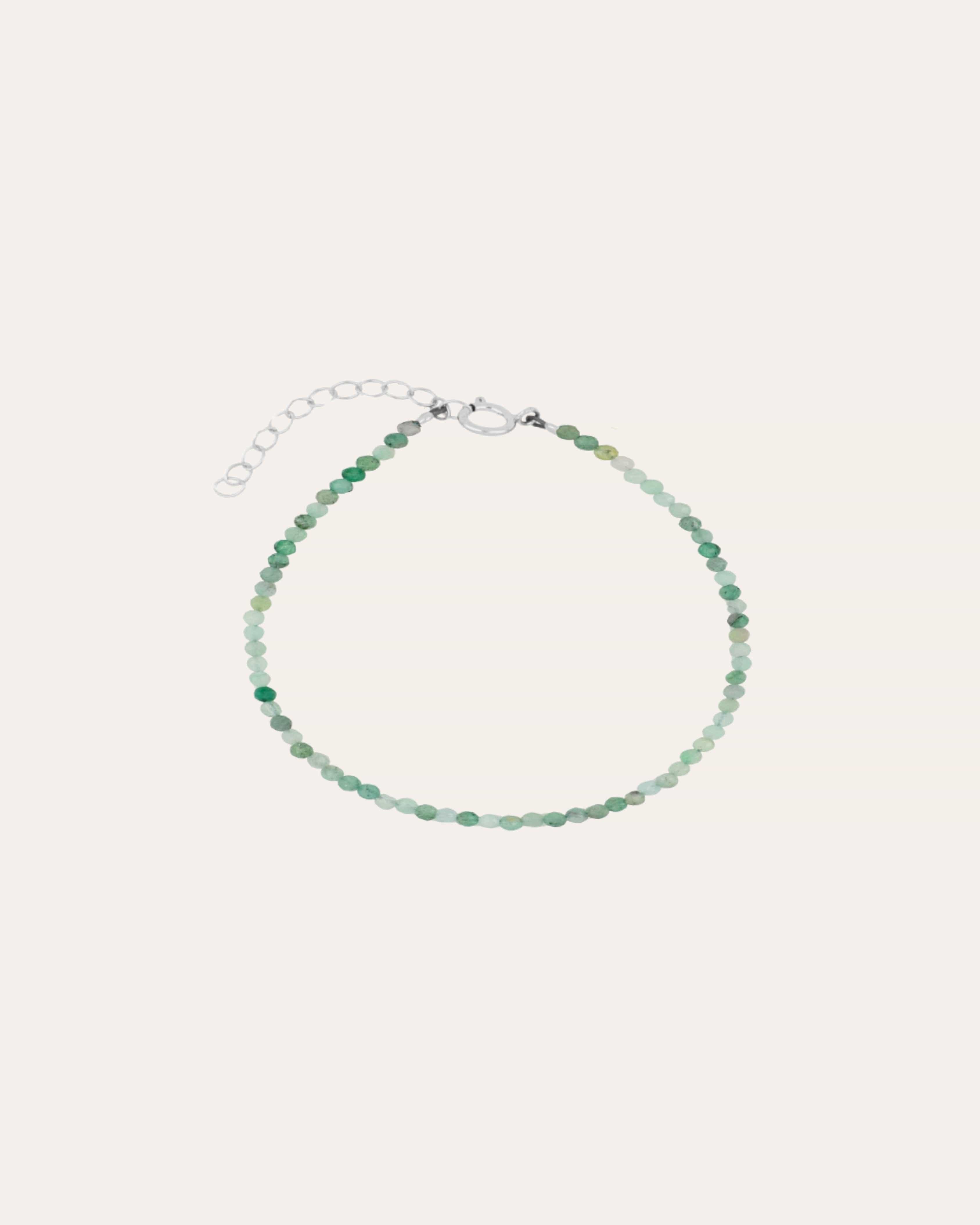 heylove PULSERAS PULSERA MINERAL ESMERALDA 2 MM