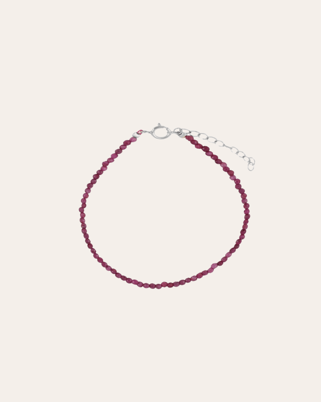 heylove PULSERAS PULSERA MINERAL RUBI 2 MM