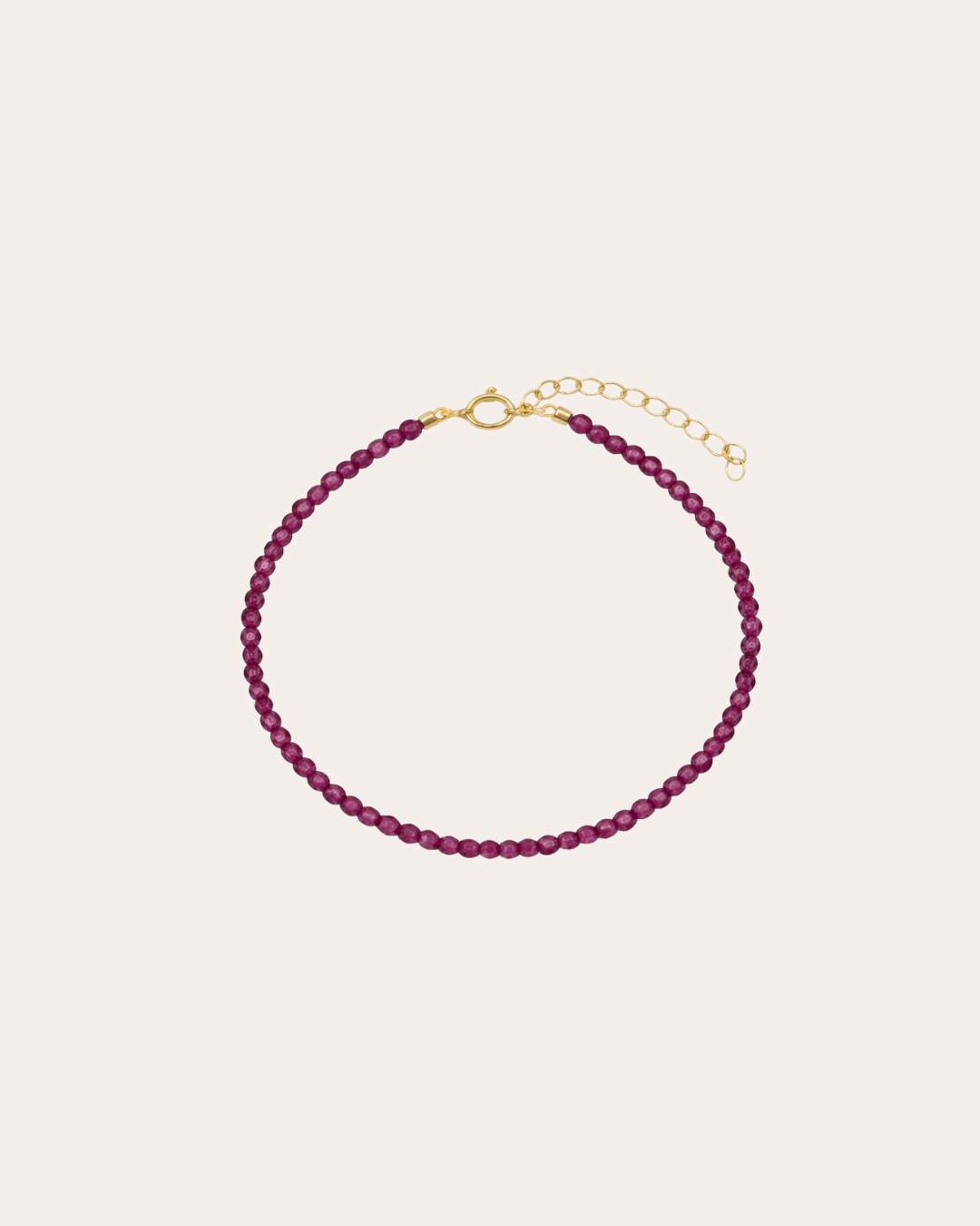 heylove PULSERAS PULSERA MINERAL RUBI 2 MM