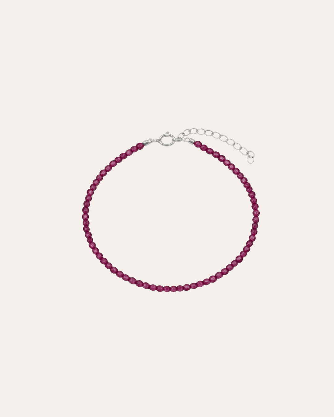heylove PULSERAS PULSERA MINERAL RUBI 2 MM