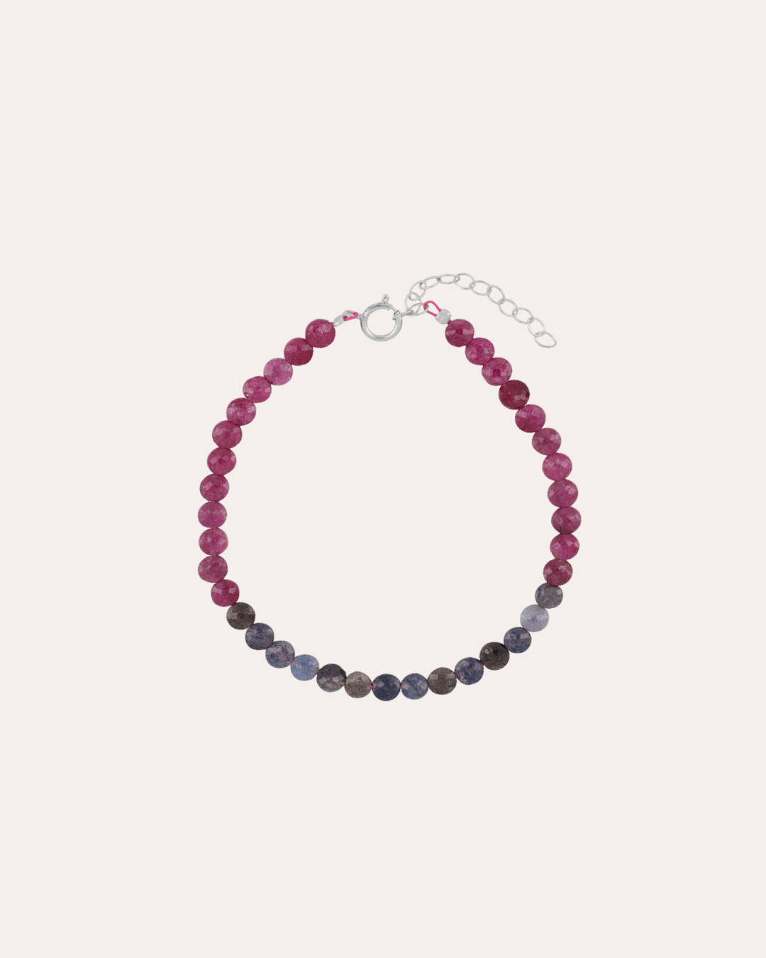 heylove PULSERAS PULSERA MINERAL RUBI & ZAFIRO 4 MM