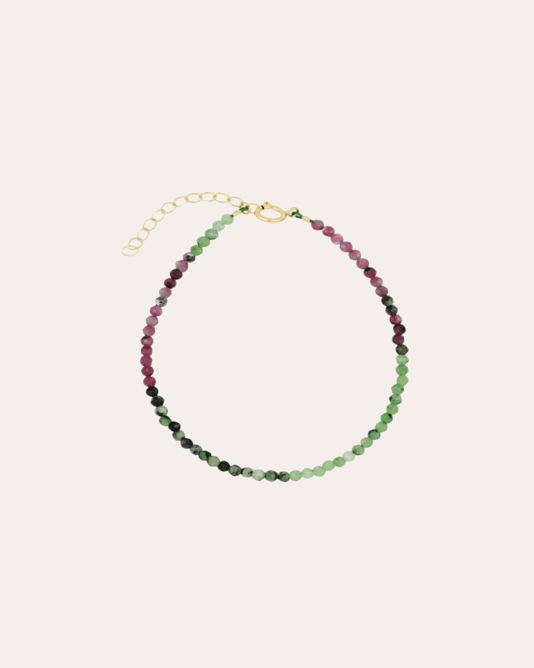 heylove PULSERAS PULSERA MINERAL RUBI & ZOISITA 2.3 MM