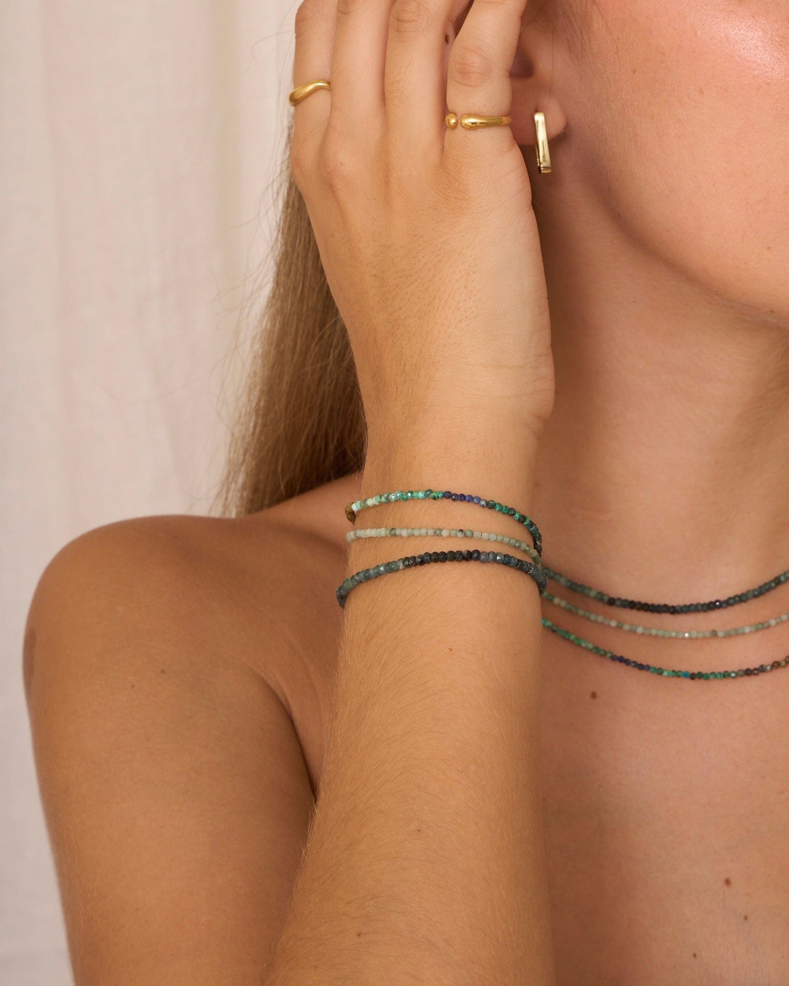 heylove PULSERAS PULSERA MINERAL TURMALINA AZUL 2/3 MM