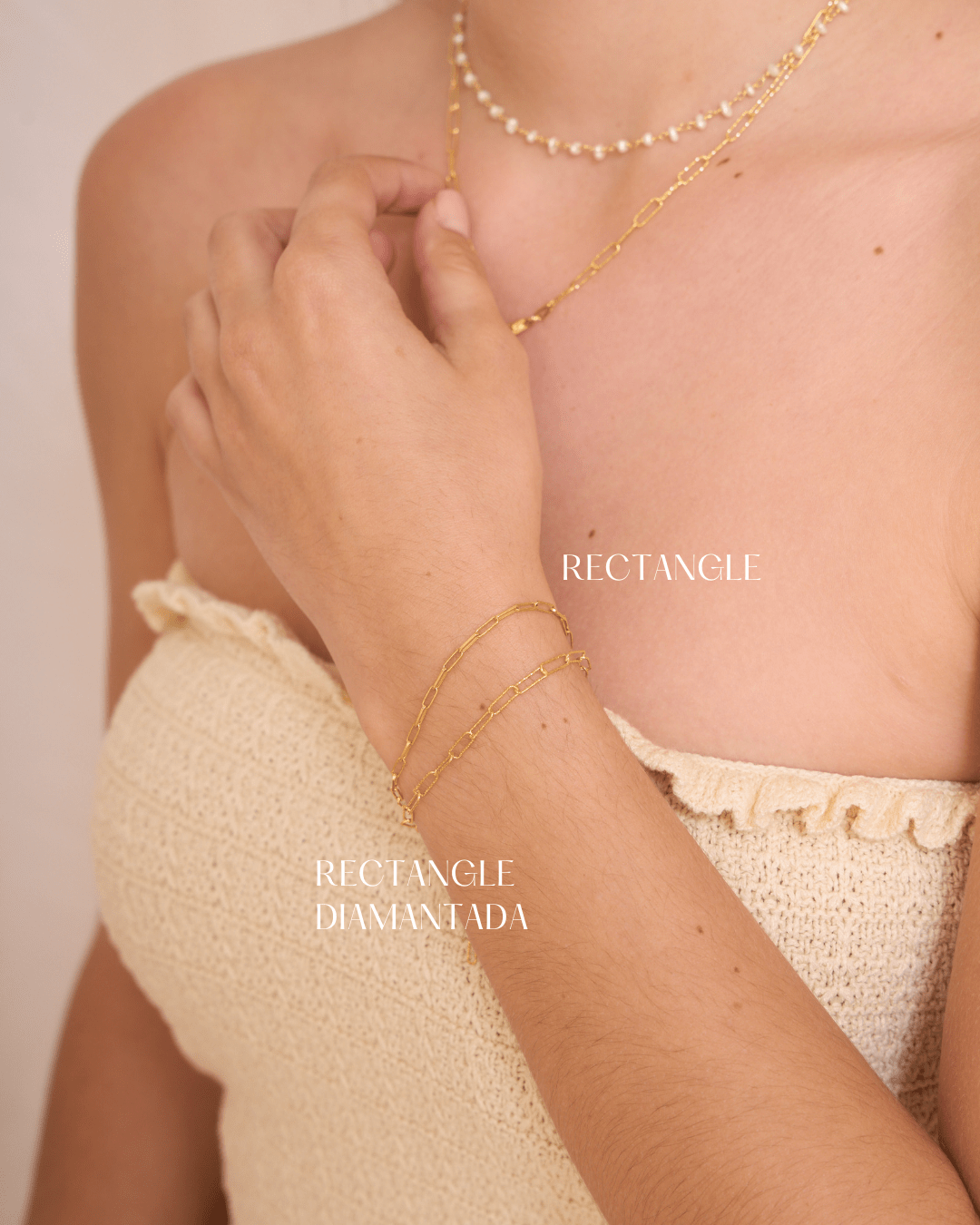 heylove PULSERAS PULSERA RECTANGLE CHAIN