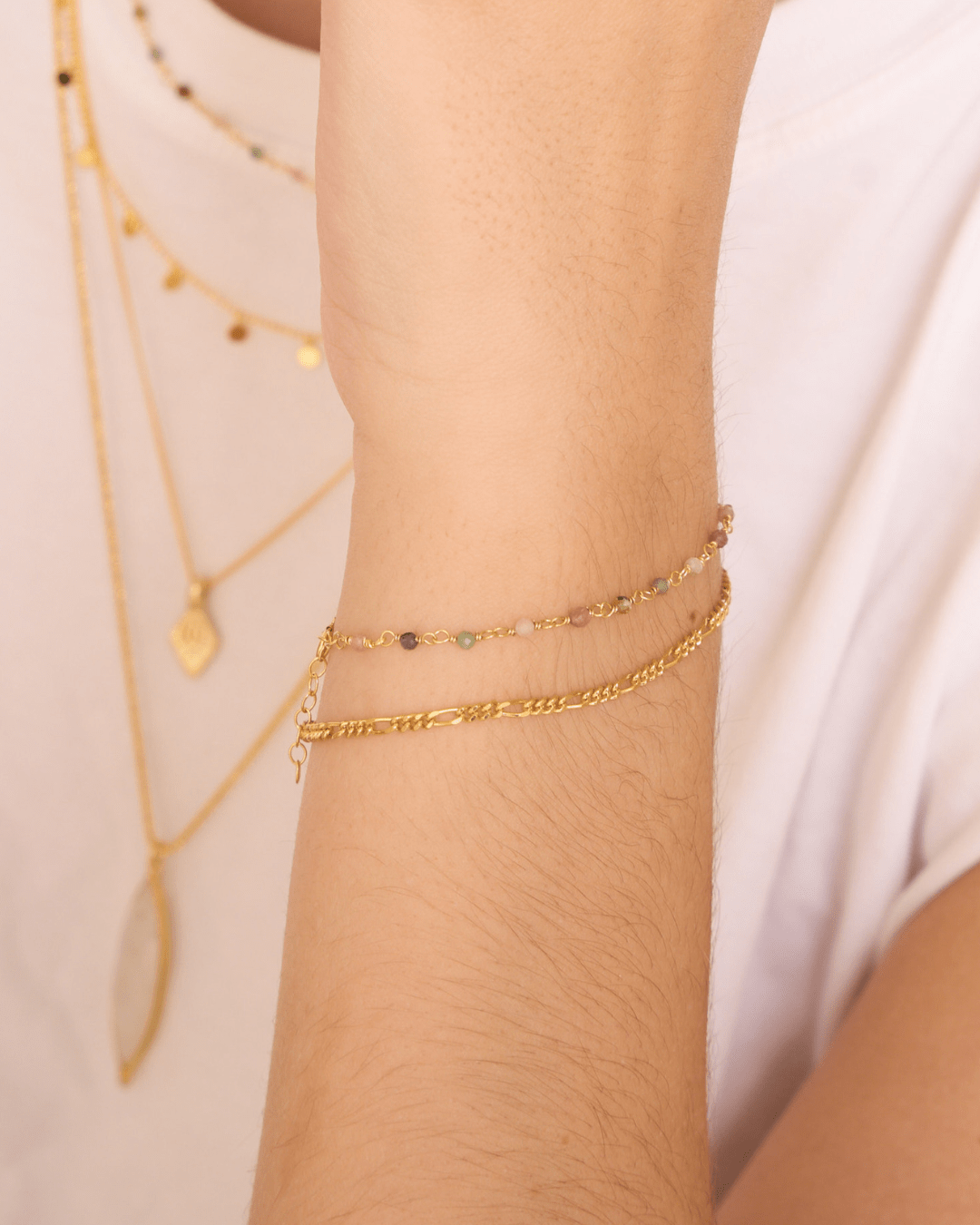 heylove Pulseras PULSERA ROSARIO TURMALINA