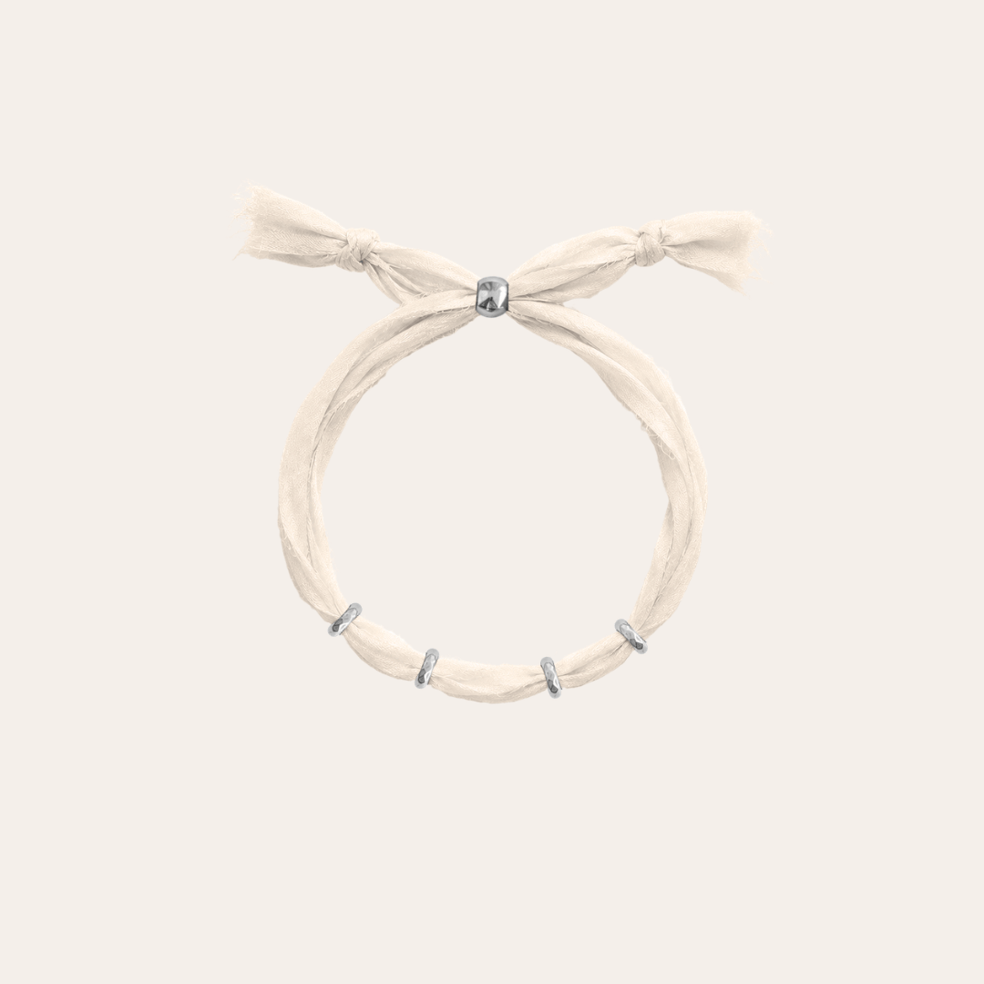 heylove PULSERAS PULSERA SEDA PARA PERSONALIZAR BLANCO