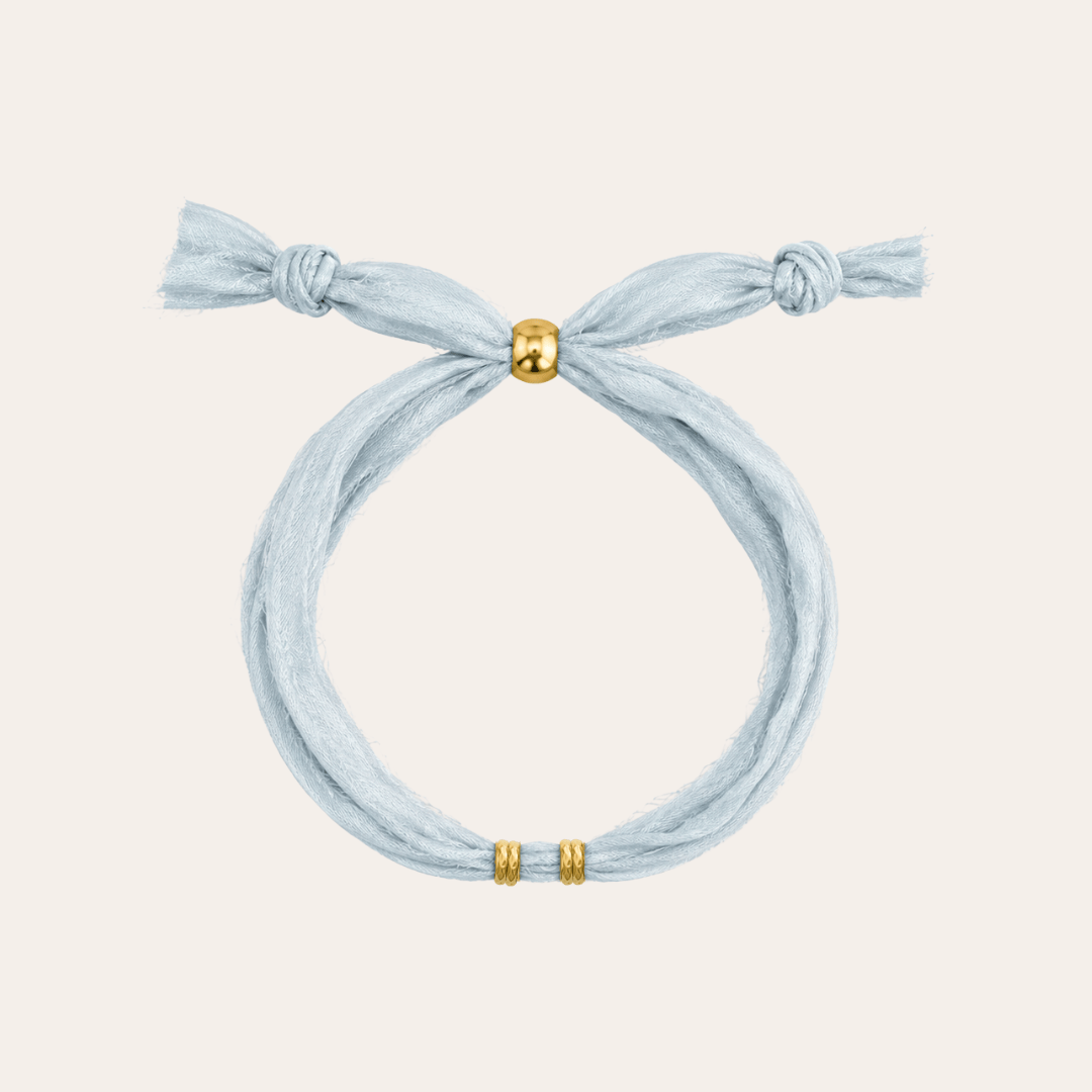 heylove PULSERAS PULSERA SEDA PARA PERSONALIZAR CELESTE