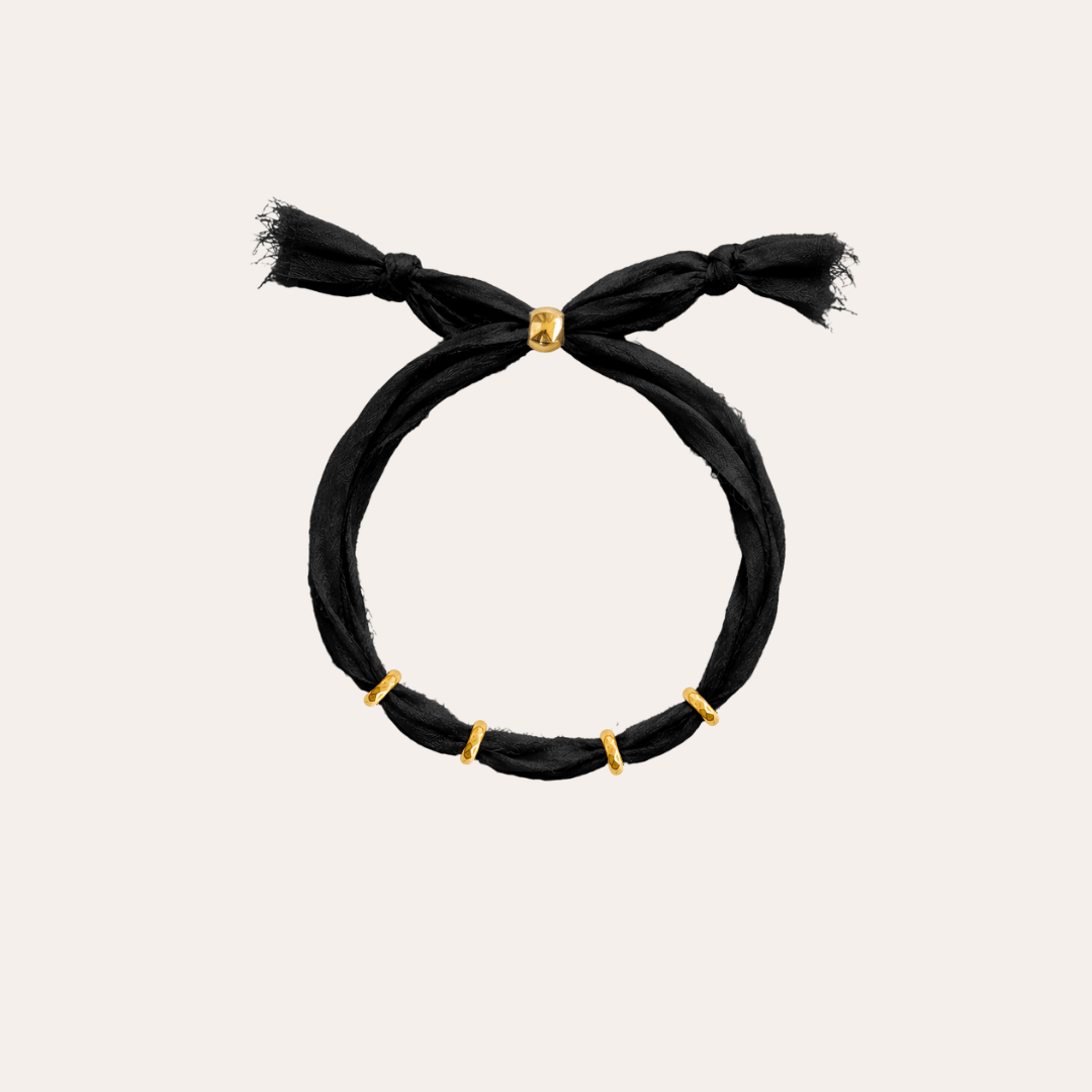 heylove PULSERAS PULSERA SEDA PARA PERSONALIZAR NEGRO