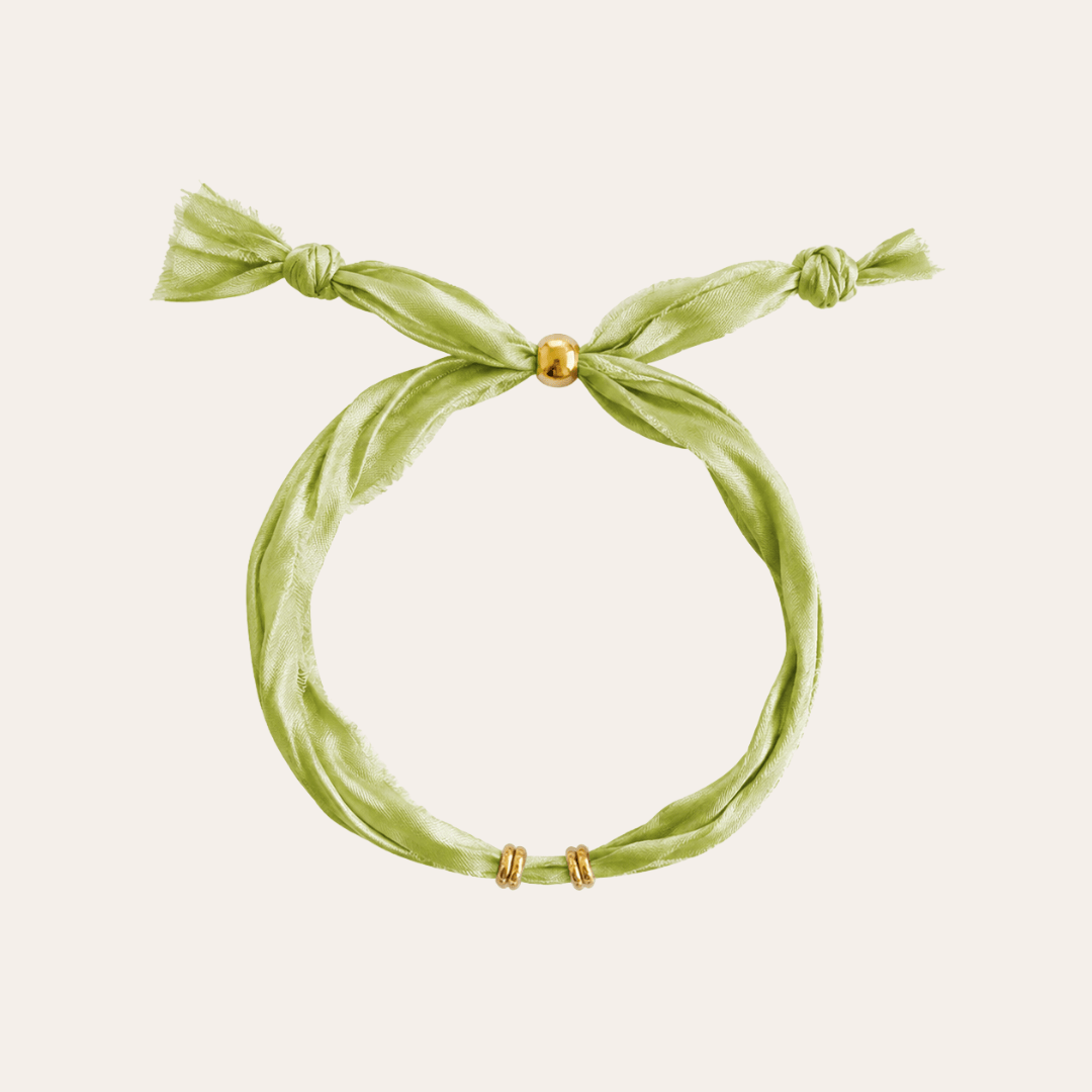 heylove PULSERAS PULSERA SEDA PARA PERSONALIZAR VERDE LIMA