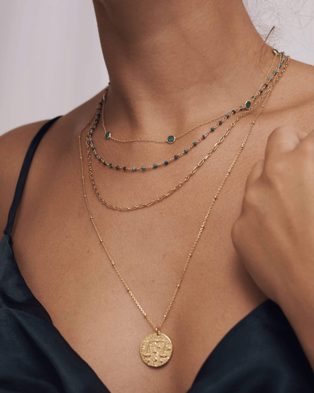 COLLARESheyloveCADENA ROSARIO CRISOCOLA