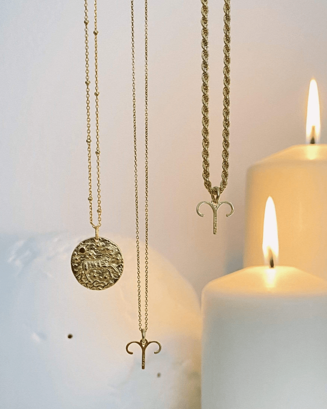 COLLARESheyloveCollar Aries plata bañada en oro | heylove