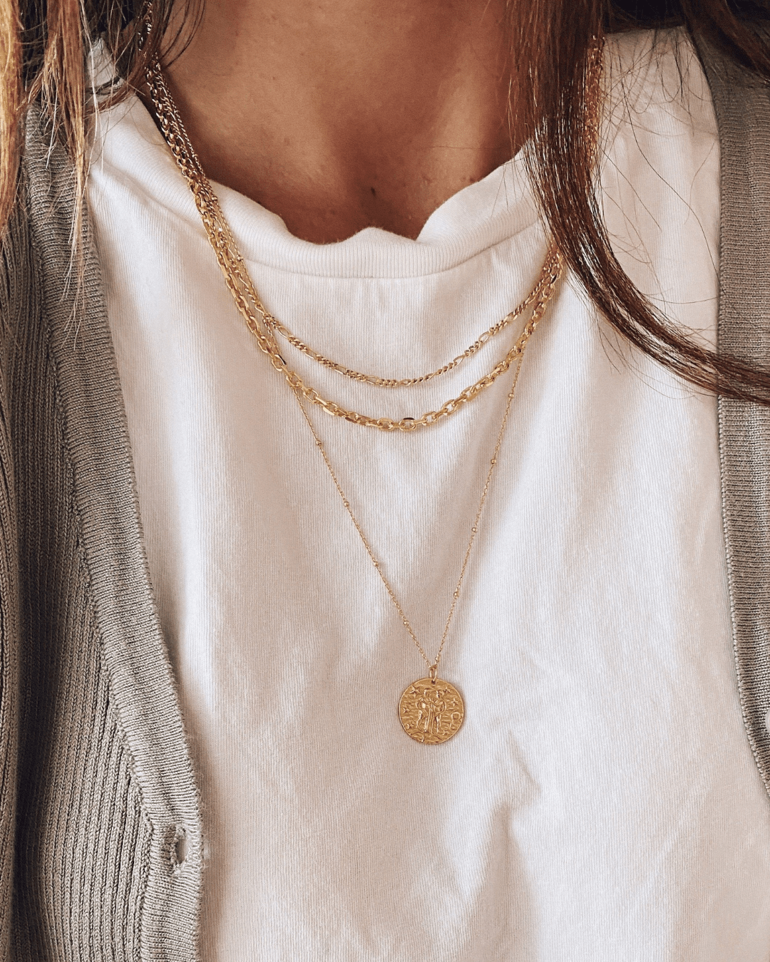COLLARESheyloveCollar Geminis plata bañada en oro | heylove