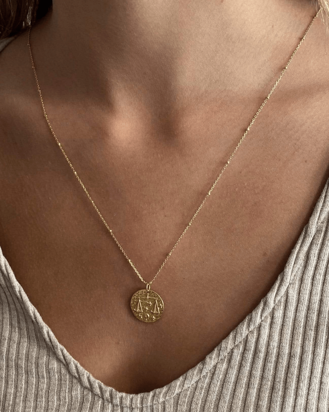 COLLARESheyloveCollar Libra plata bañada en oro | heylove
