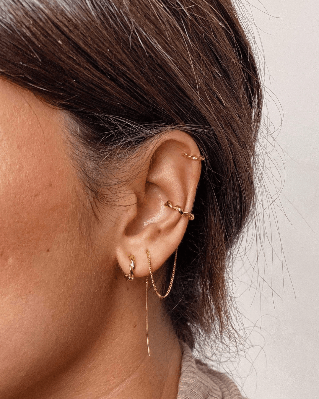 EARCUFFheyloveCurly chain earcuff | heylove