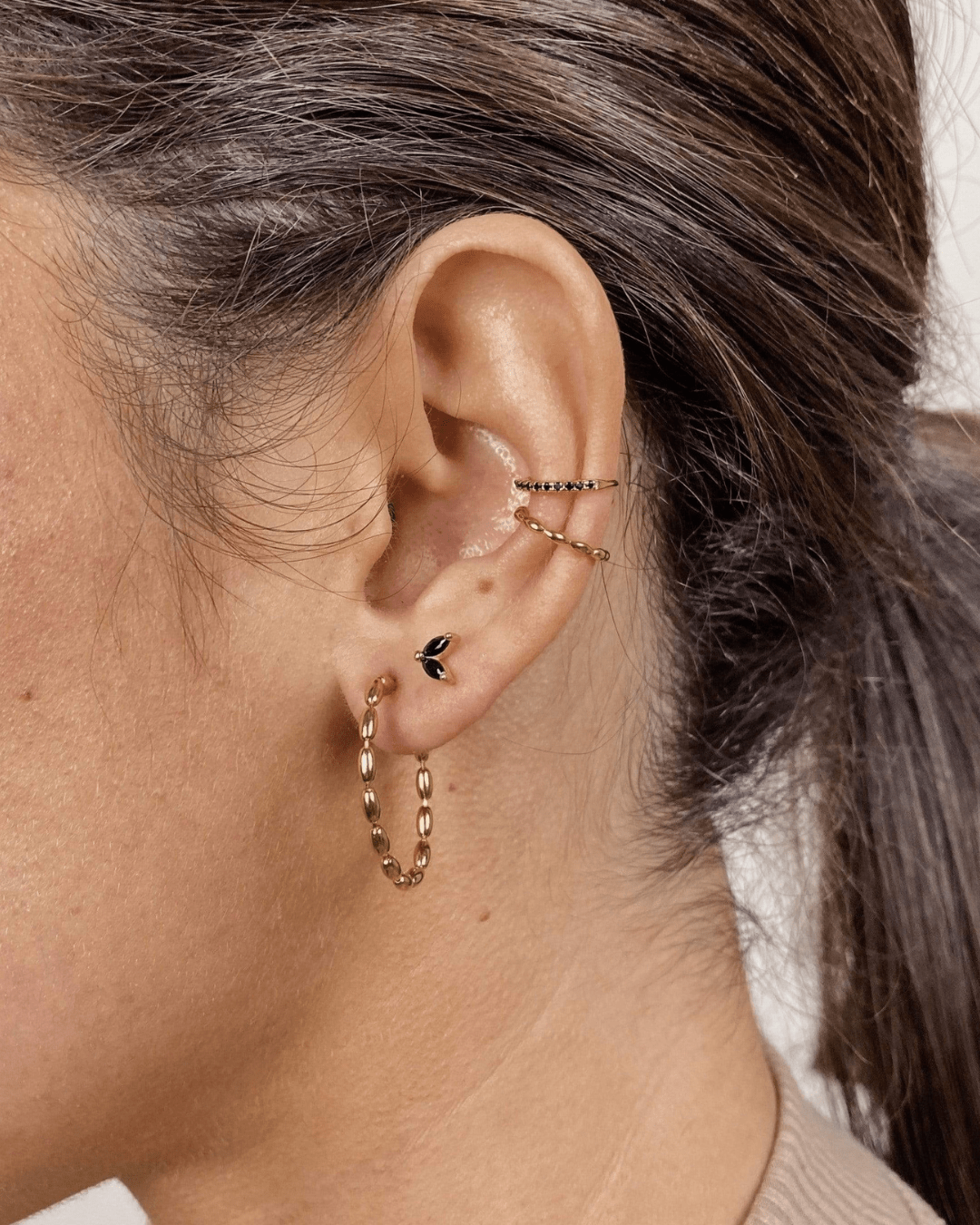 EARCUFFheylovePendiente thin CZ ear cuff | heylove