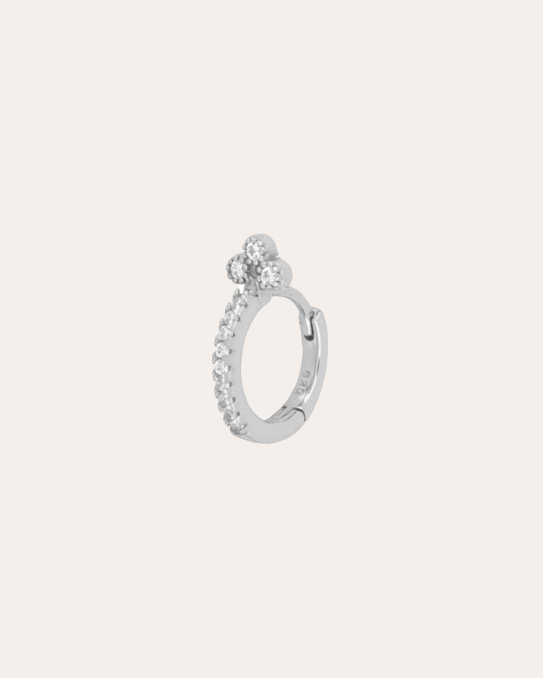 LAST CHANCEheyloveMini hoops clover plata | heylove
