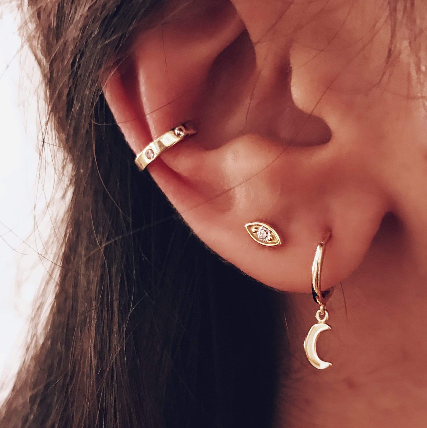 LAST CHANCEheylovePendientes mini CZ eye plata | heylove
