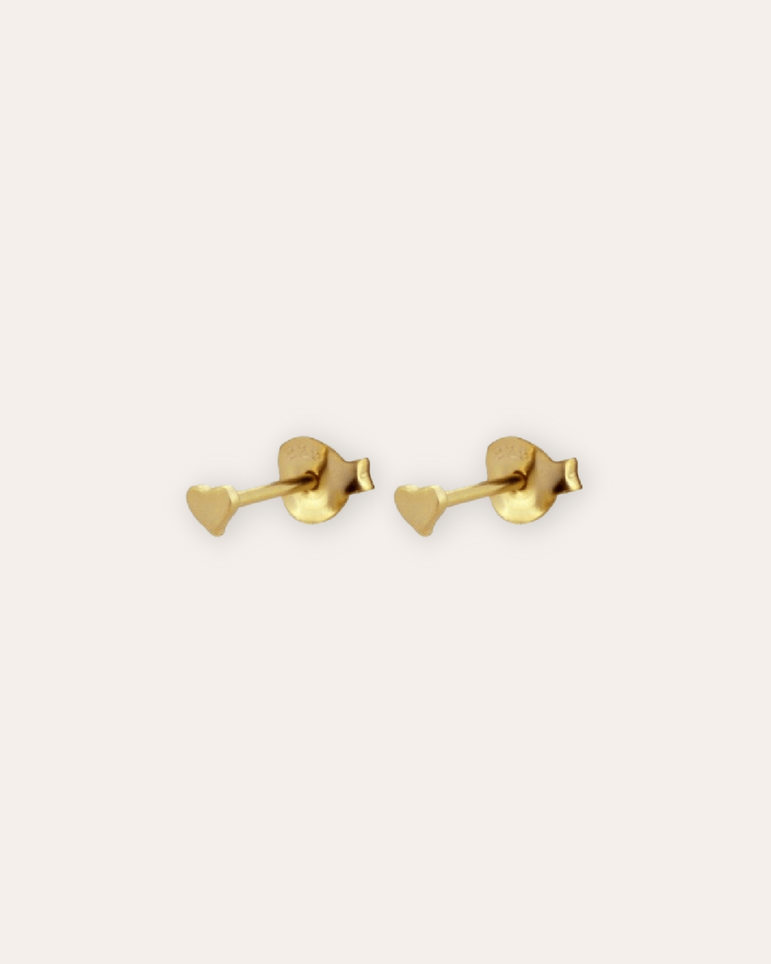 Tiny gold 2025 heart earrings