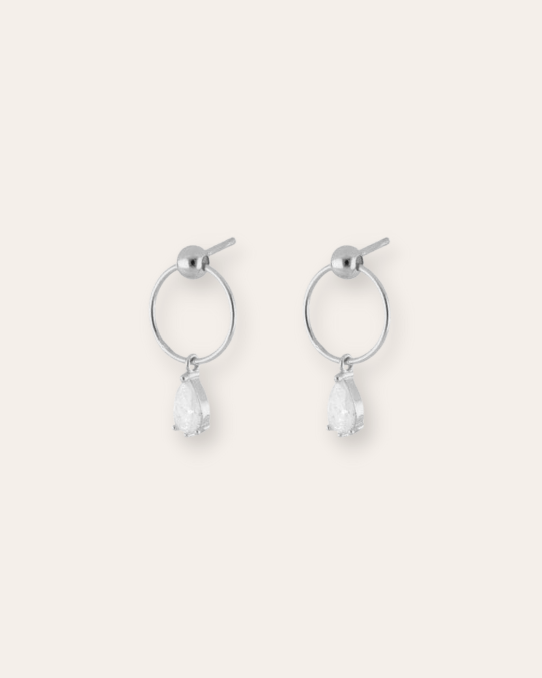 PENDIENTESheylovePendientes flat hoop mini CZ | heylove