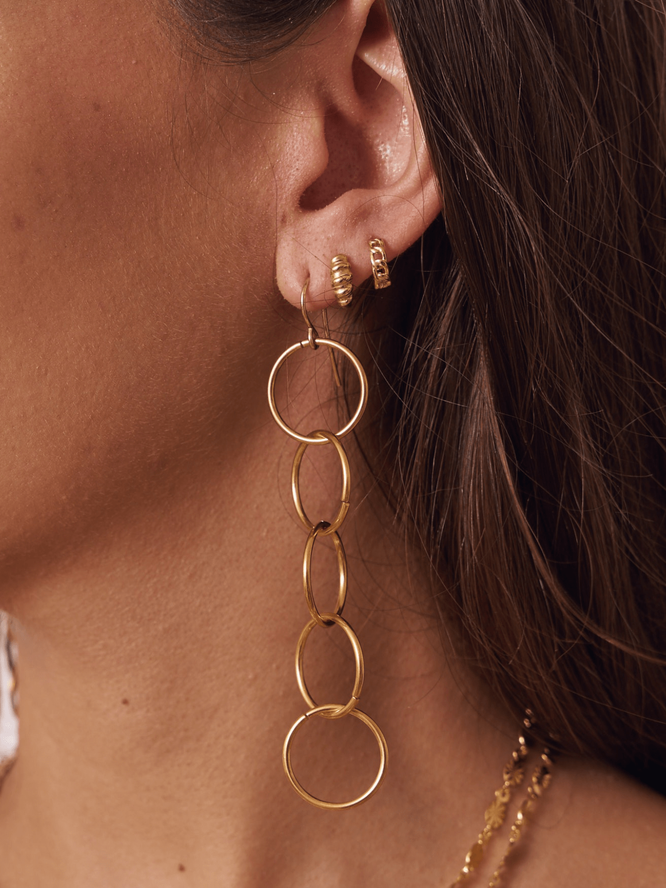 PENDIENTESheylovePendiente mini chain hoops | heylove