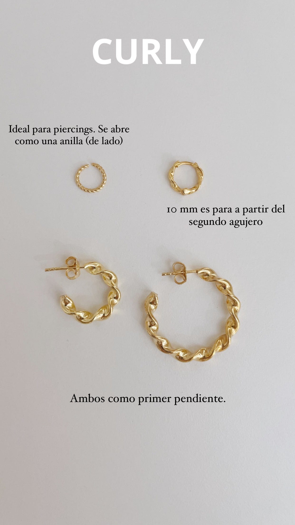 PENDIENTESheylovePendientes mini curly hoops | heylove