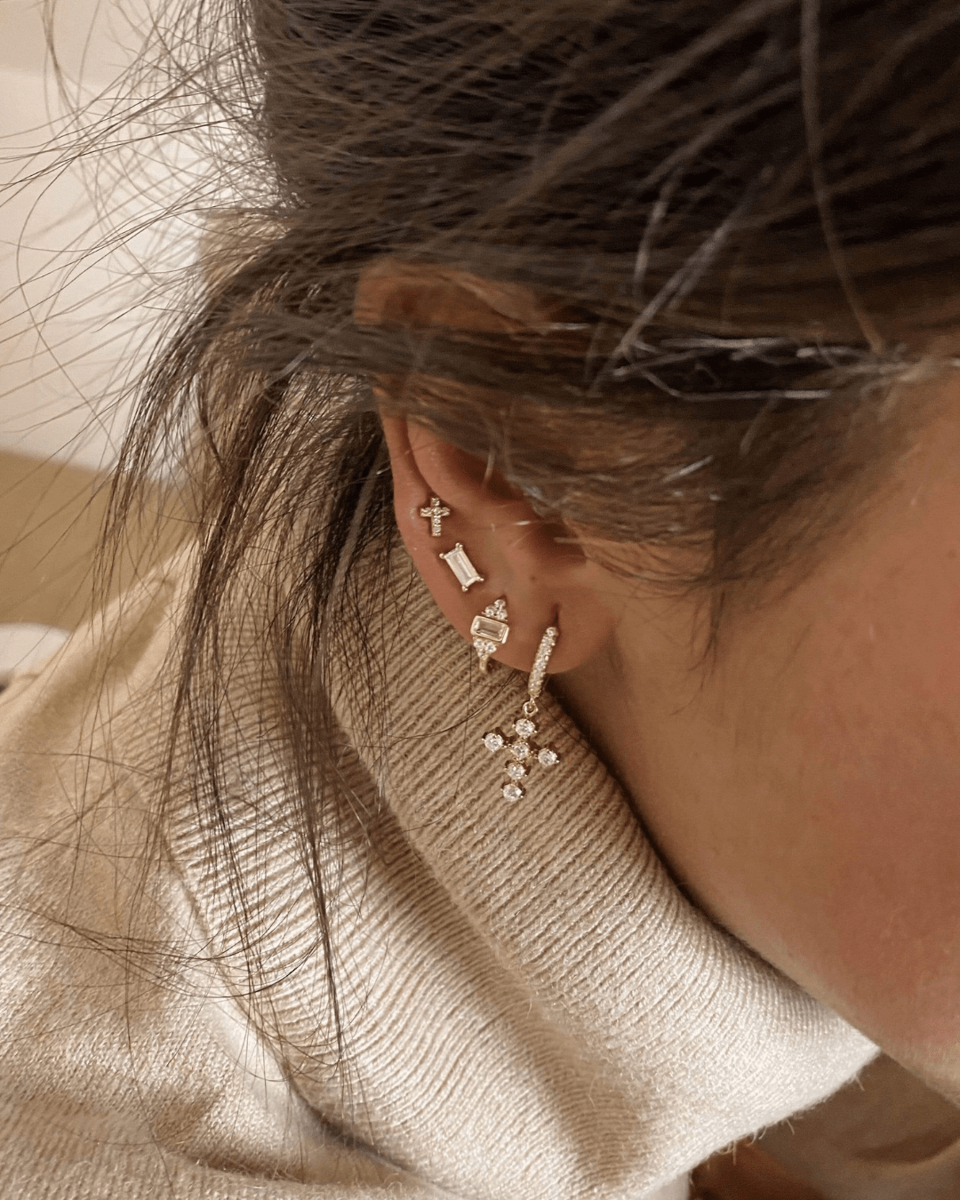 PENDIENTESheylovePendientes mini cz cross | heylove