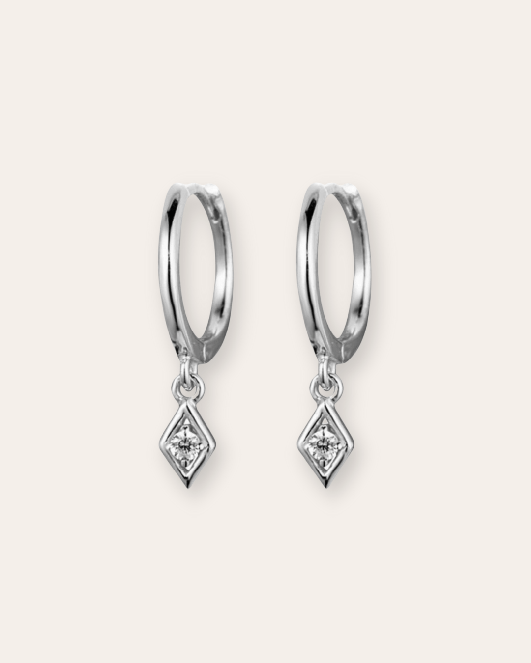 PENDIENTESheylovePendientes mini hoops rombo | heylove