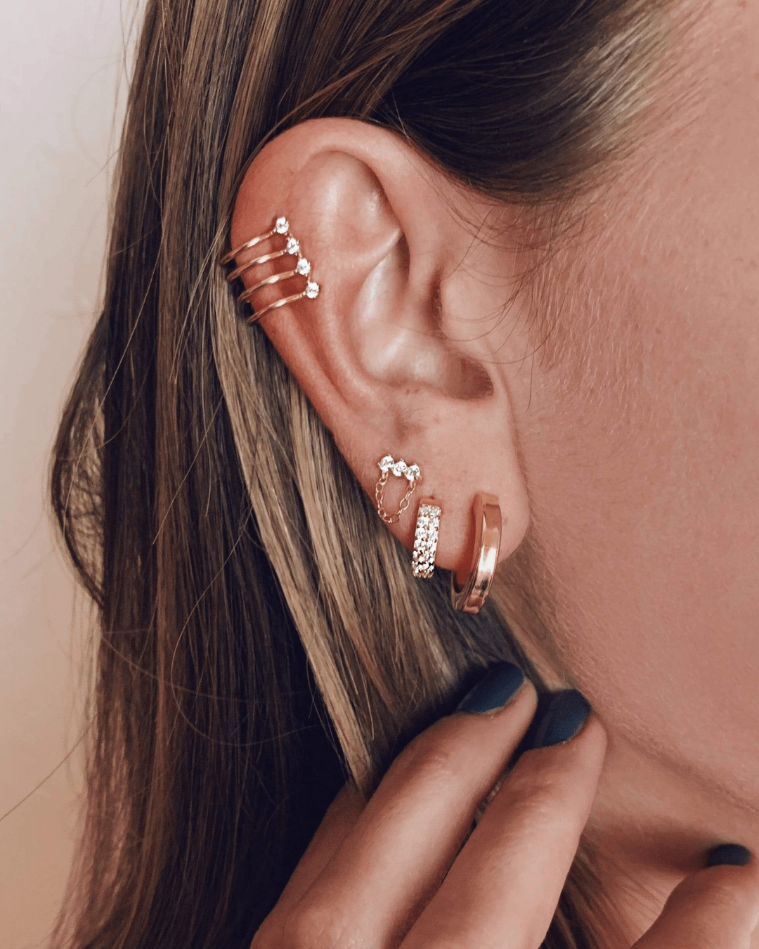 PENDIENTESheylovePendiente mini line chain white | heylove