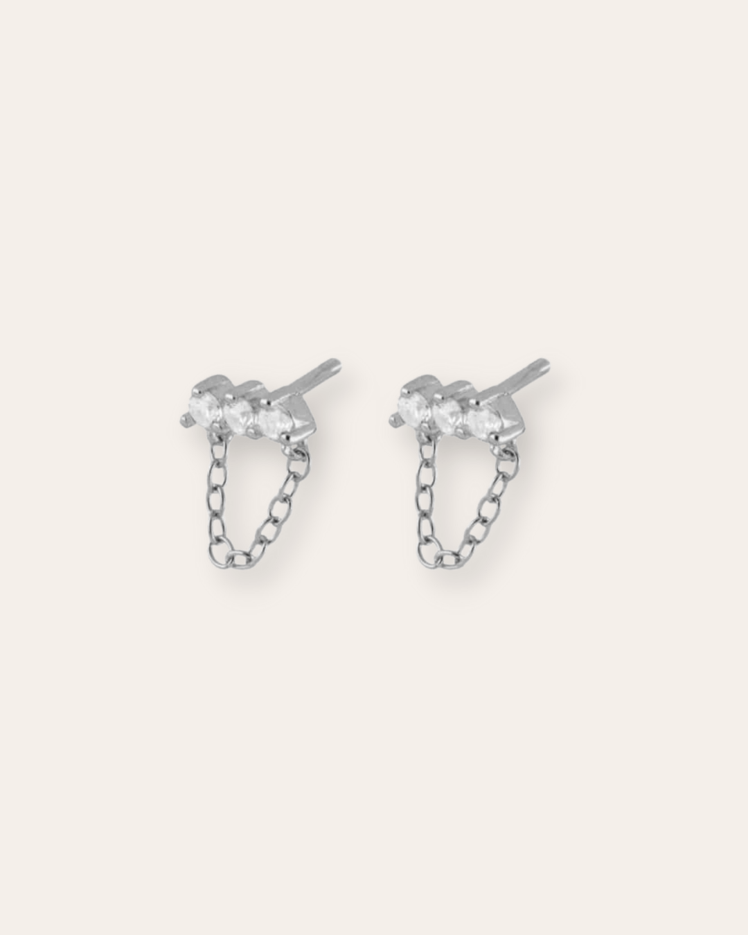 PENDIENTESheylovePendiente mini line chain white | heylove