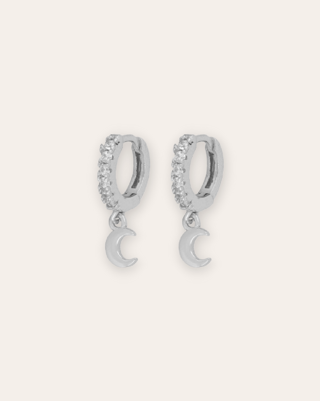 PENDIENTESheylovePendientes mini moon cz hoops | heylove