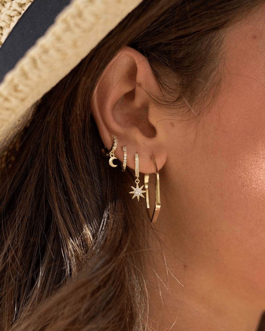 PENDIENTESheylovePendientes mini moon cz hoops | heylove