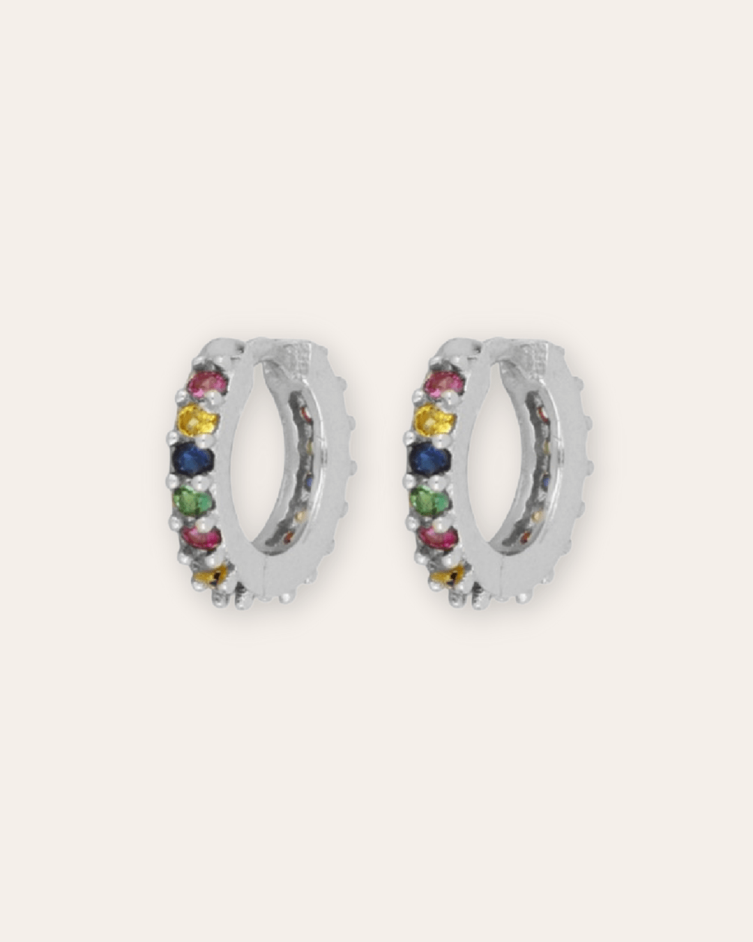 PENDIENTESheylovePendientes mini rainbow CZ hoops | heylove