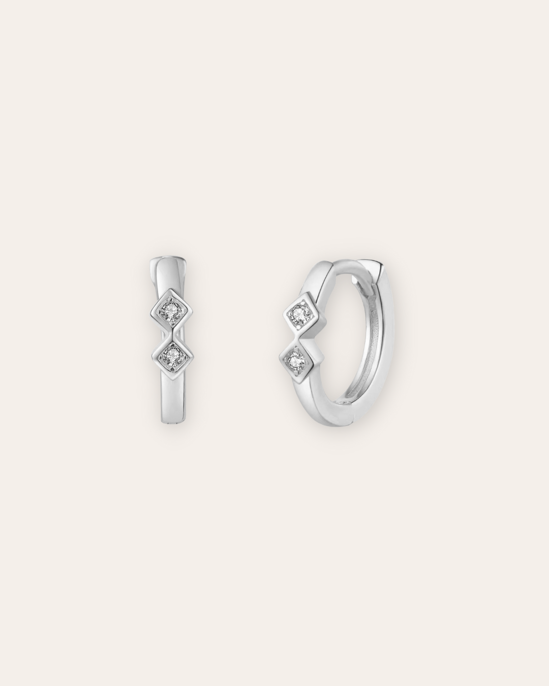 PENDIENTESheylovePendientes mini rombos hoops | heylove