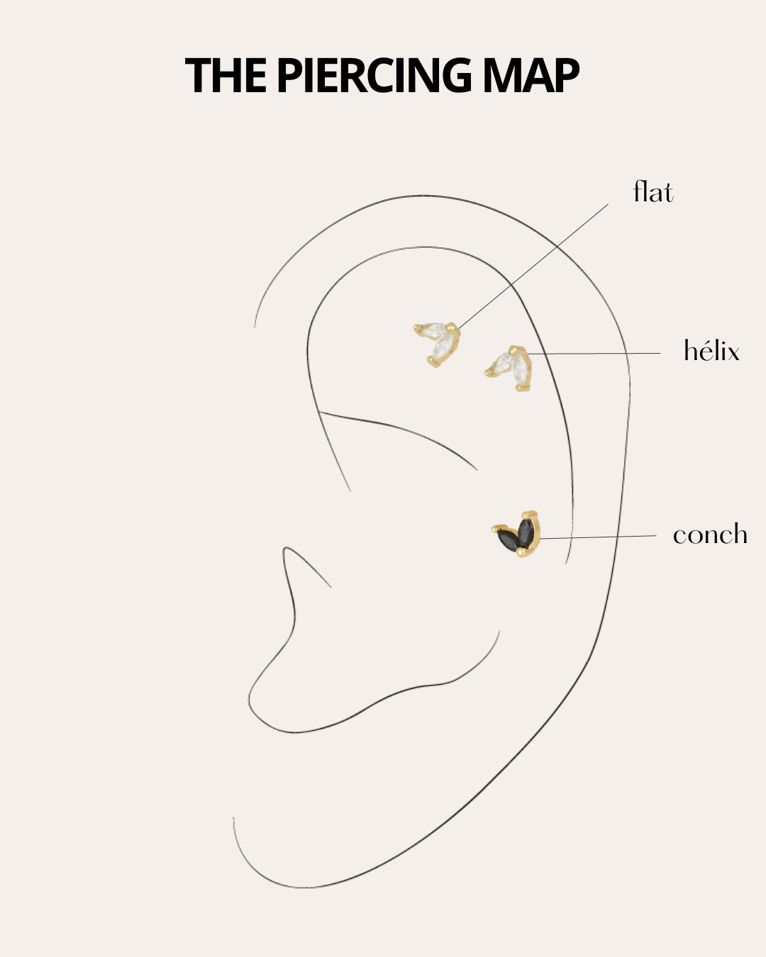 PENDIENTESheylovePiercing half flower | heylove