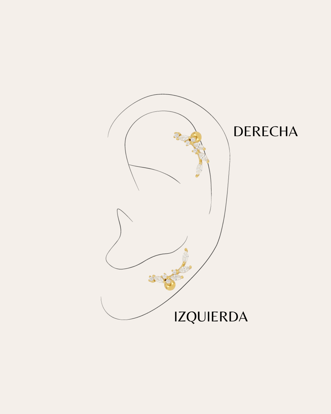 PENDIENTESheylovePiercing branch oro | heylove