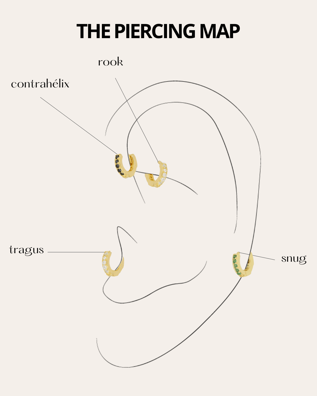PIERCINGheylovePendientes extra mini cz hoops 8mm | heylove