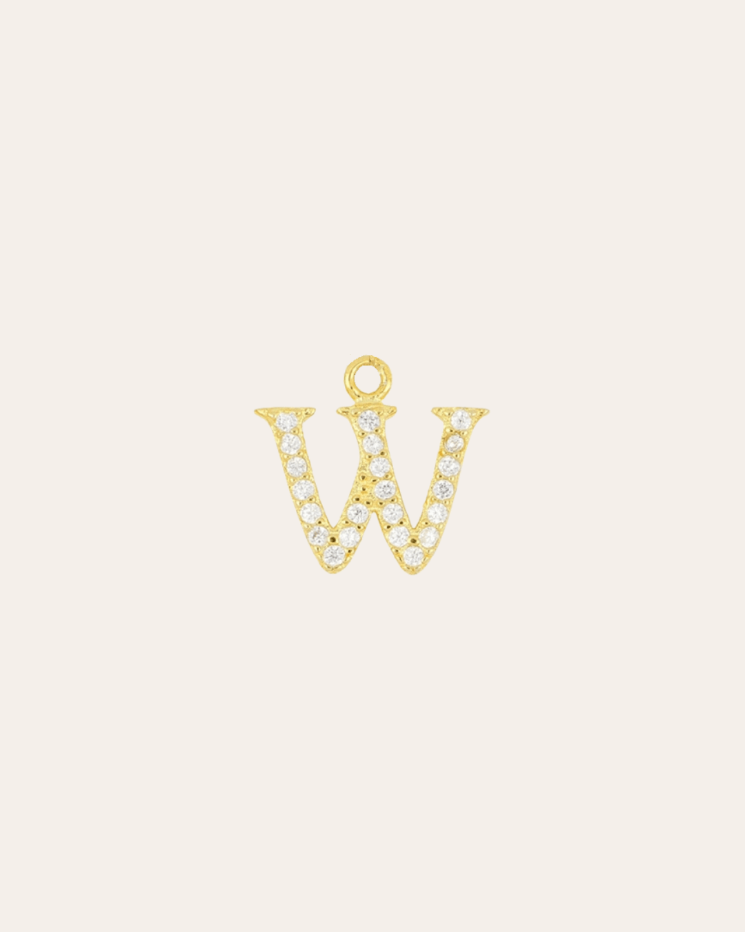 INITIAL CZ CHARM - GOLD