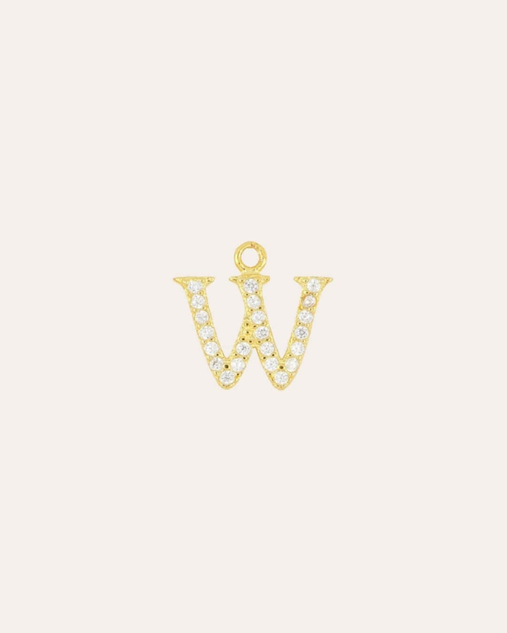 INITIAL CZ CHARM - GOLD