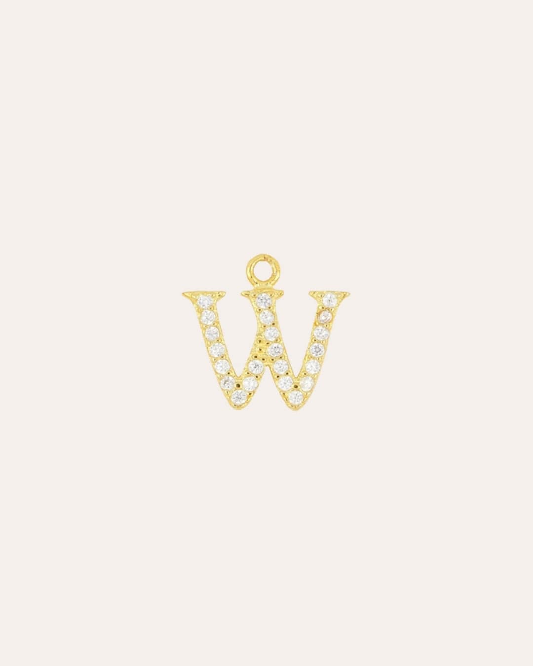 INITIAL CZ CHARM - GOLD