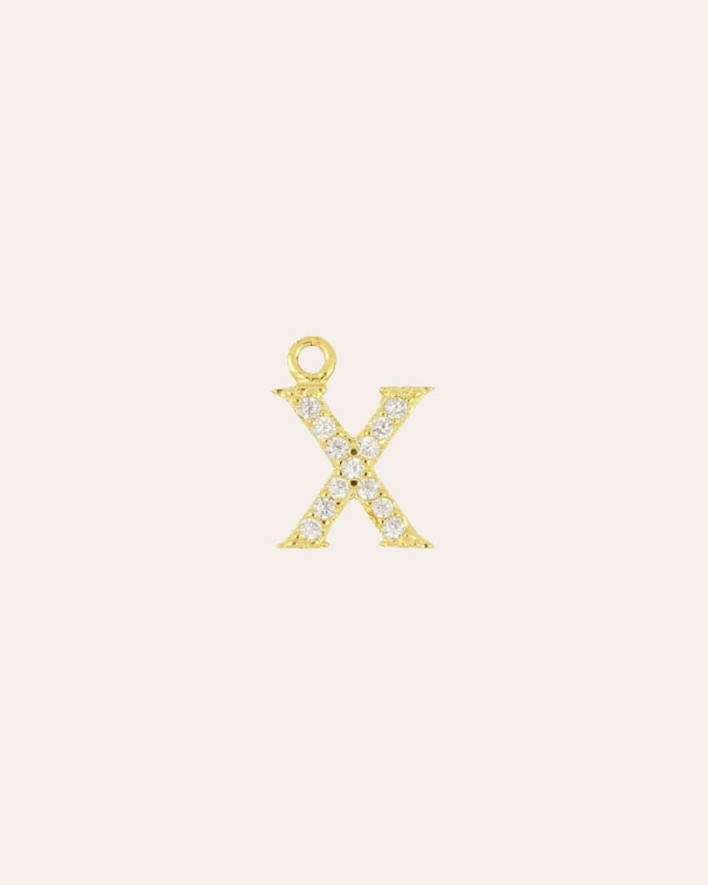INITIAL CZ CHARM - GOLD