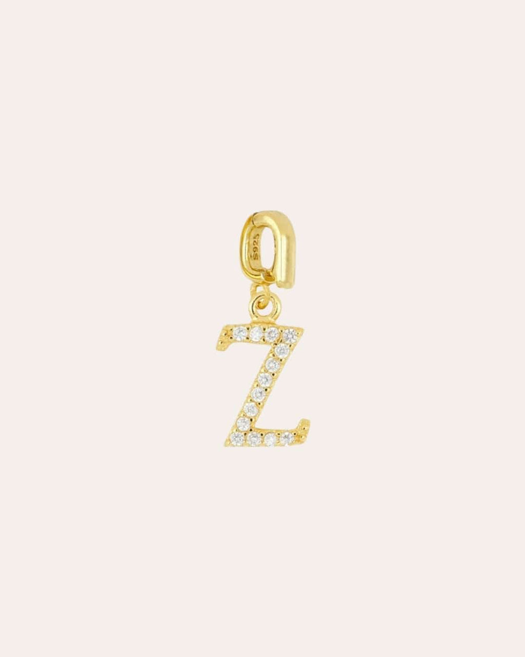 INITIAL CZ CHARM - GOLD