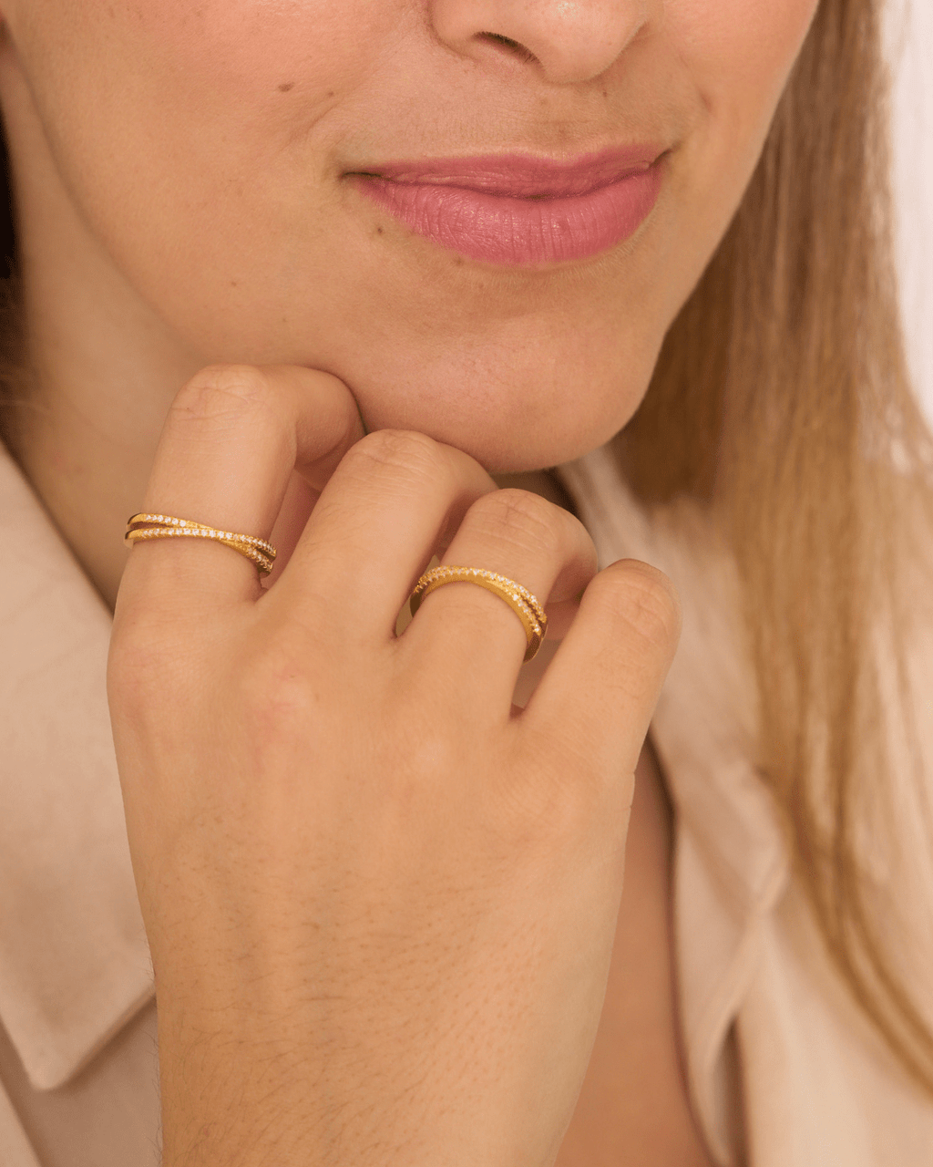 heylove ANILLOS ANILLO CRUZADO CZ