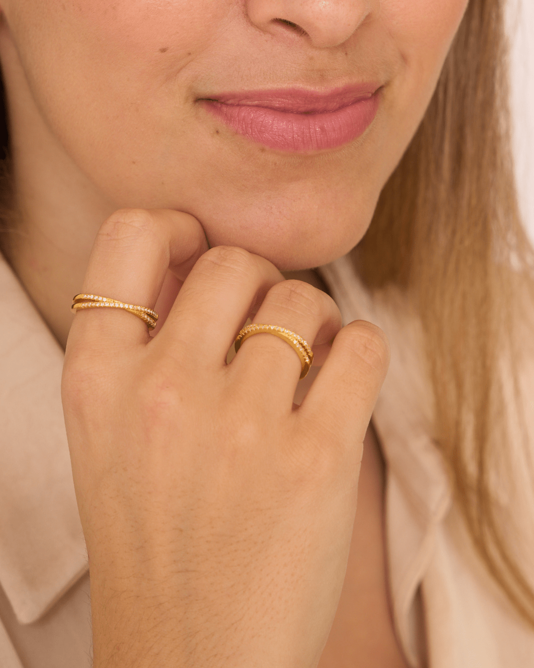 heylove ANILLOS ANILLO CRUZADO CZ